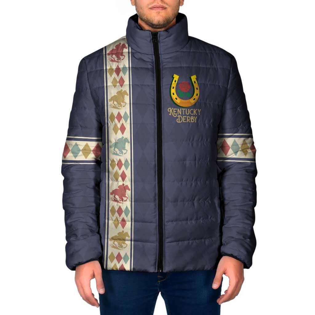 152nd Kentucky Horse Racing Padded Jacket Derby Run For The Roses Vintage