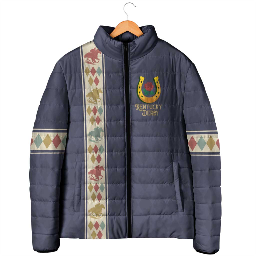 152nd Kentucky Horse Racing Padded Jacket Derby Run For The Roses Vintage