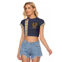152nd Kentucky Horse Racing Raglan Cropped T Shirt Derby Run For The Roses Vintage