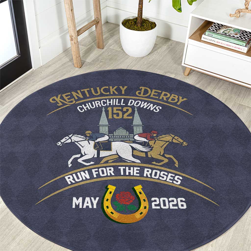 152nd Kentucky Horse Racing Round Carpet Derby Run For The Roses Vintage