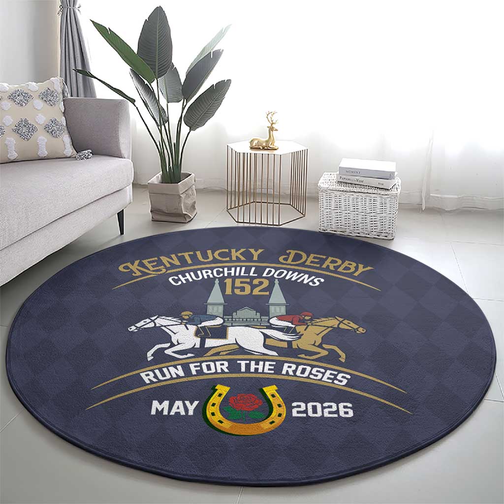 152nd Kentucky Horse Racing Round Carpet Derby Run For The Roses Vintage