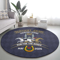 152nd Kentucky Horse Racing Round Carpet Derby Run For The Roses Vintage