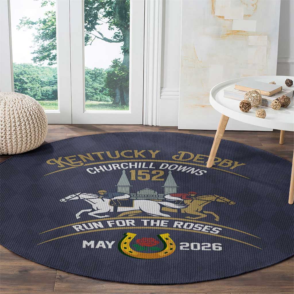152nd Kentucky Horse Racing Round Carpet Derby Run For The Roses Vintage