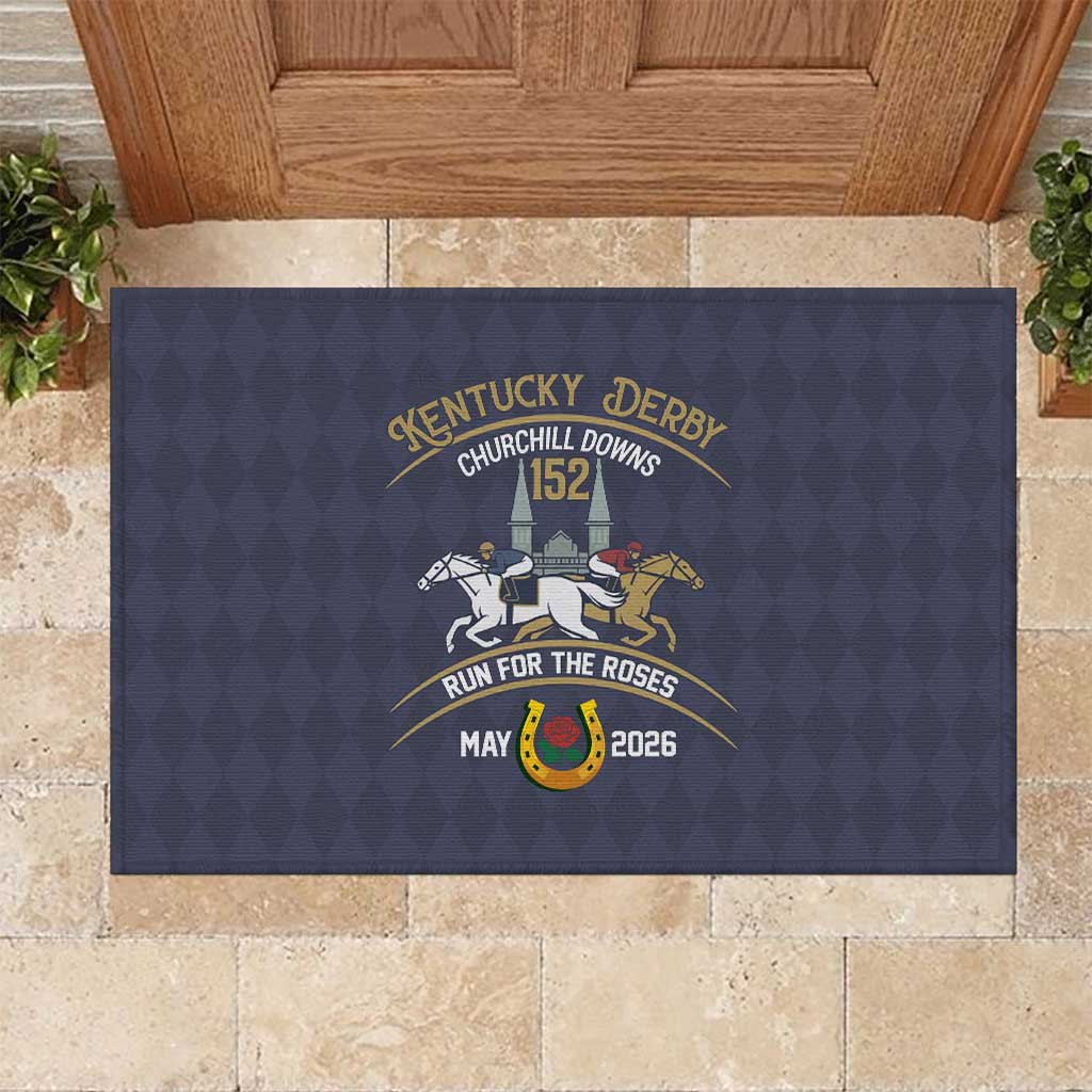 152nd Kentucky Horse Racing Rubber Doormat Derby Run For The Roses Vintage