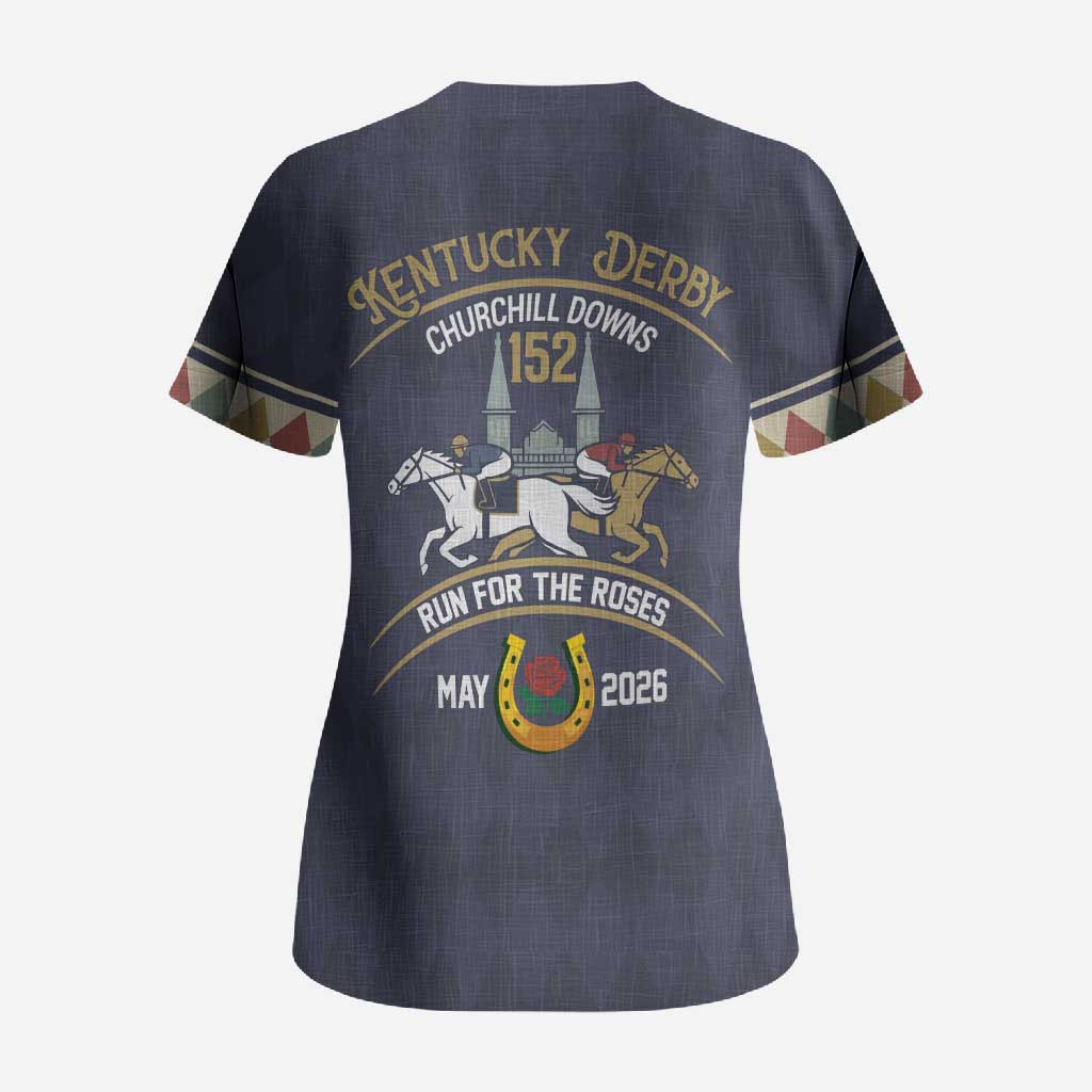 152nd Kentucky Horse Racing Scrub Top Derby Run For The Roses Vintage
