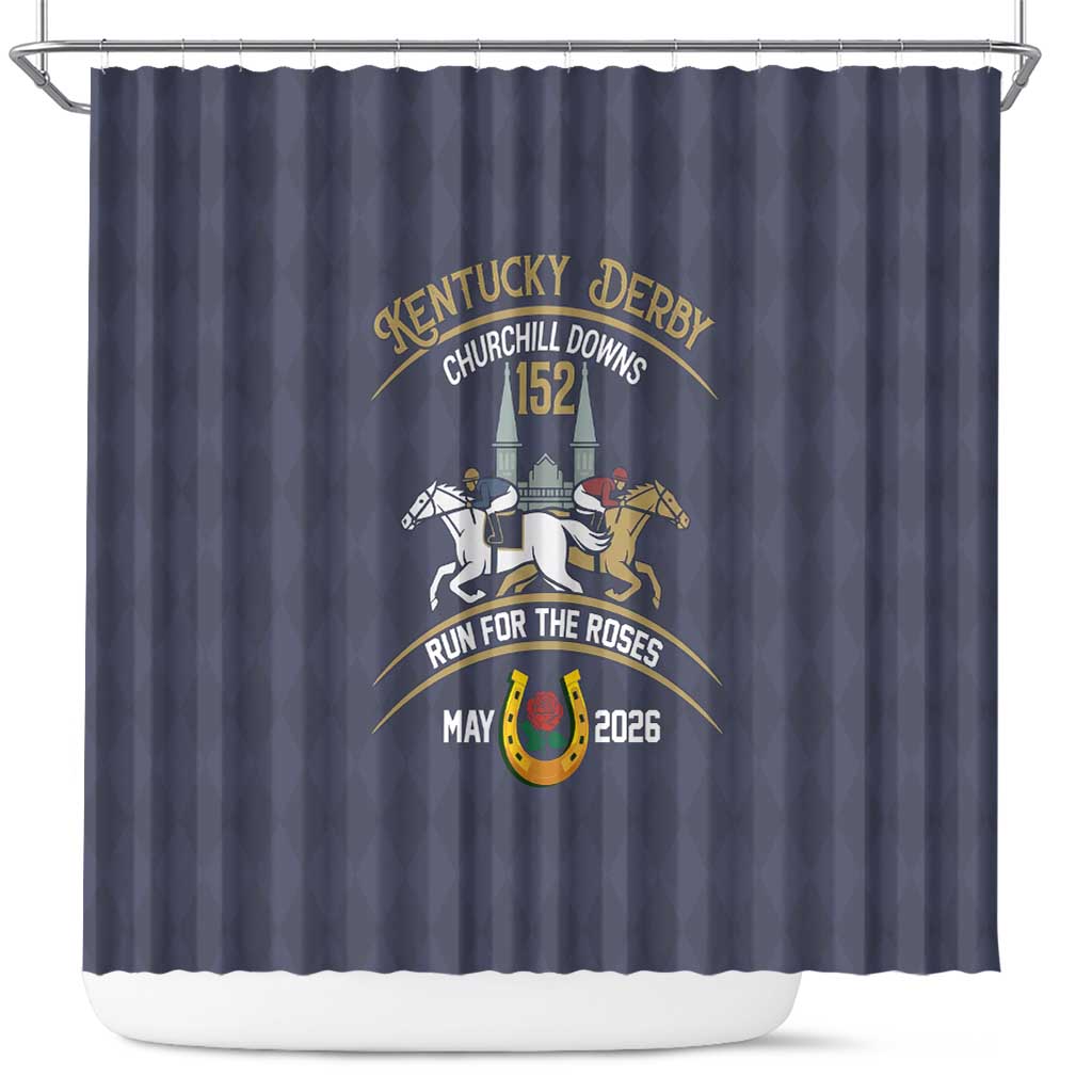 152nd Kentucky Horse Racing Shower Curtain Derby Run For The Roses Vintage