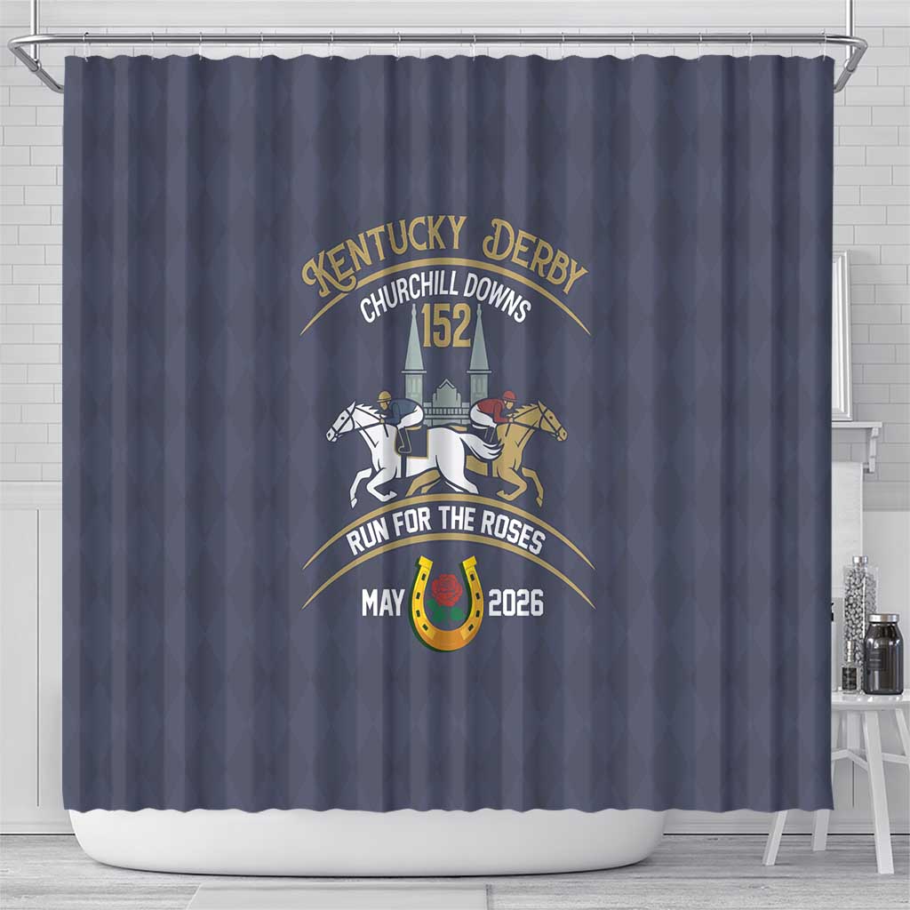 152nd Kentucky Horse Racing Shower Curtain Derby Run For The Roses Vintage