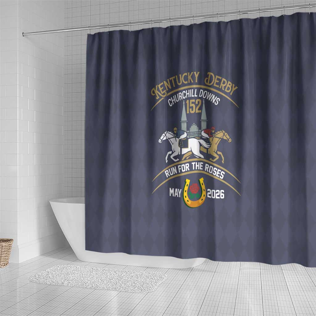 152nd Kentucky Horse Racing Shower Curtain Derby Run For The Roses Vintage