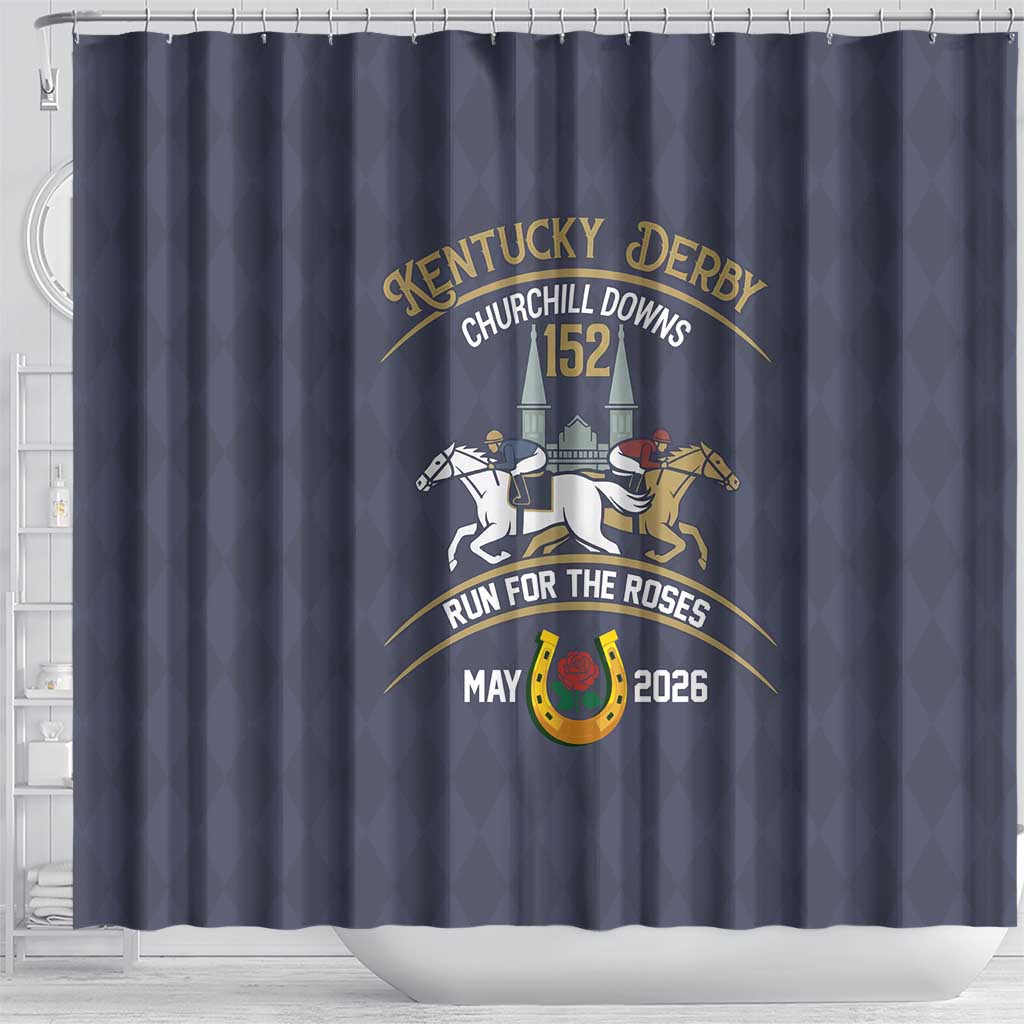 152nd Kentucky Horse Racing Shower Curtain Derby Run For The Roses Vintage