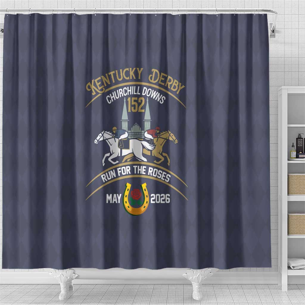 152nd Kentucky Horse Racing Shower Curtain Derby Run For The Roses Vintage