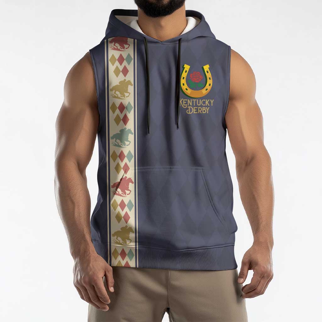 152nd Kentucky Horse Racing Sleeveless Hoodie Derby Run For The Roses Vintage