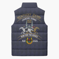 152nd Kentucky Horse Racing Sleeveless Puffer Jacket Derby Run For The Roses Vintage