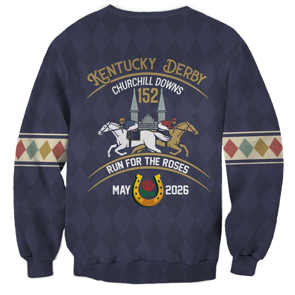 152nd Kentucky Horse Racing Sweatshirt Derby Run For The Roses Vintage