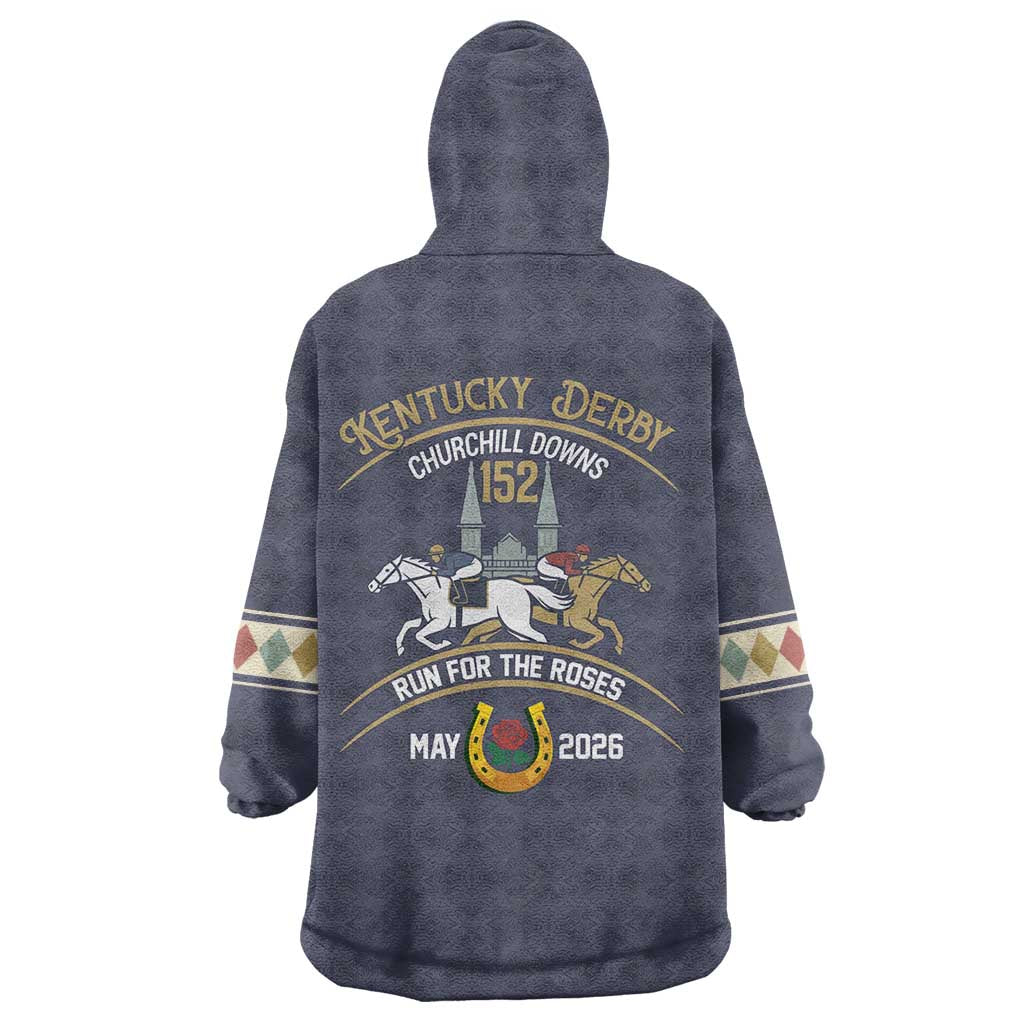 152nd Kentucky Horse Racing Wearable Blanket Hoodie Derby Run For The Roses Vintage