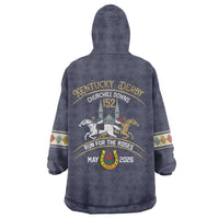 152nd Kentucky Horse Racing Wearable Blanket Hoodie Derby Run For The Roses Vintage