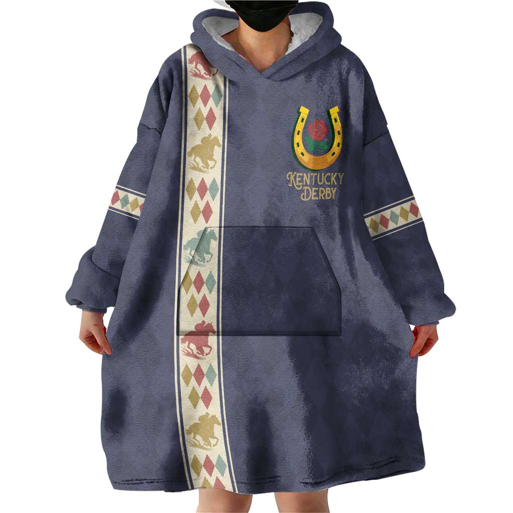 152nd Kentucky Horse Racing Wearable Blanket Hoodie Derby Run For The Roses Vintage