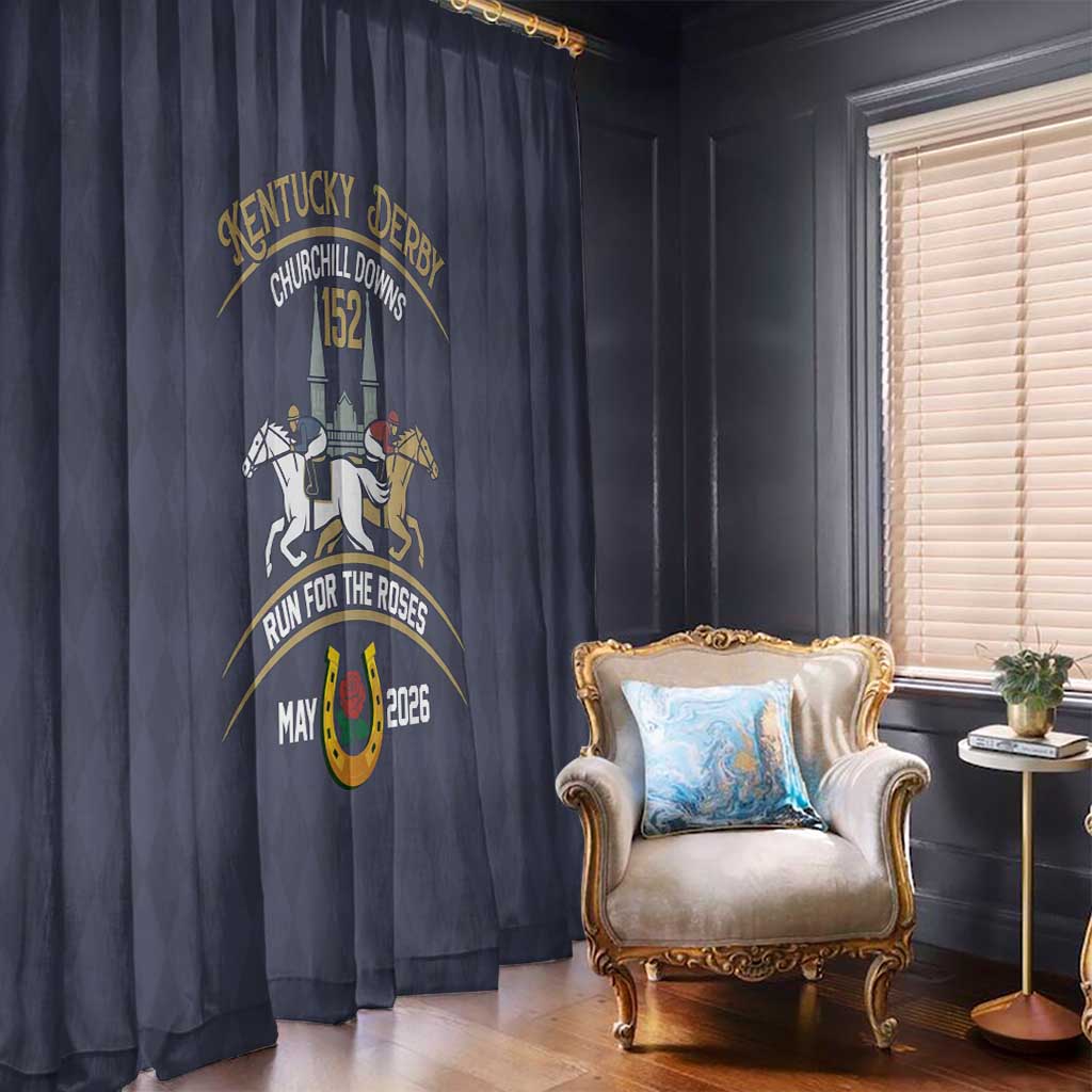 152nd Kentucky Horse Racing Window Curtain Derby Run For The Roses Vintage