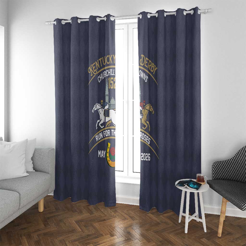 152nd Kentucky Horse Racing Window Curtain Derby Run For The Roses Vintage
