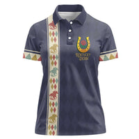 152nd Kentucky Horse Racing Women Polo Shirt Derby Run For The Roses Vintage