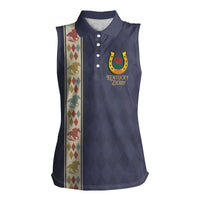 152nd Kentucky Horse Racing Women Sleeveless Polo Shirt Derby Run For The Roses Vintage