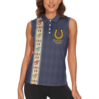 152nd Kentucky Horse Racing Women Sleeveless Polo Shirt Derby Run For The Roses Vintage