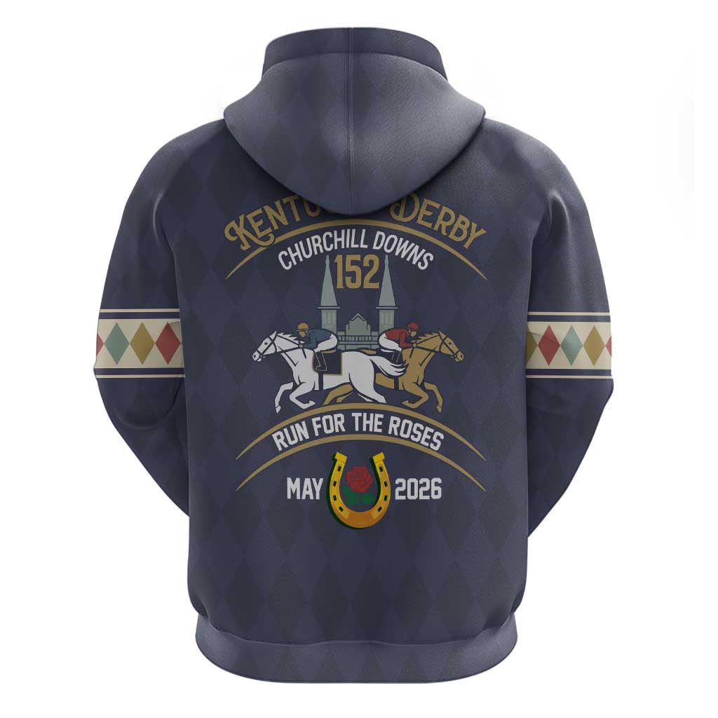 152nd Kentucky Horse Racing Zip Hoodie Derby Run For The Roses Vintage