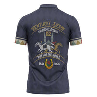 152nd Kentucky Horse Racing Zipper Polo Shirt Derby Run For The Roses Vintage
