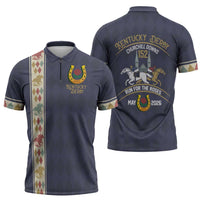 152nd Kentucky Horse Racing Zipper Polo Shirt Derby Run For The Roses Vintage