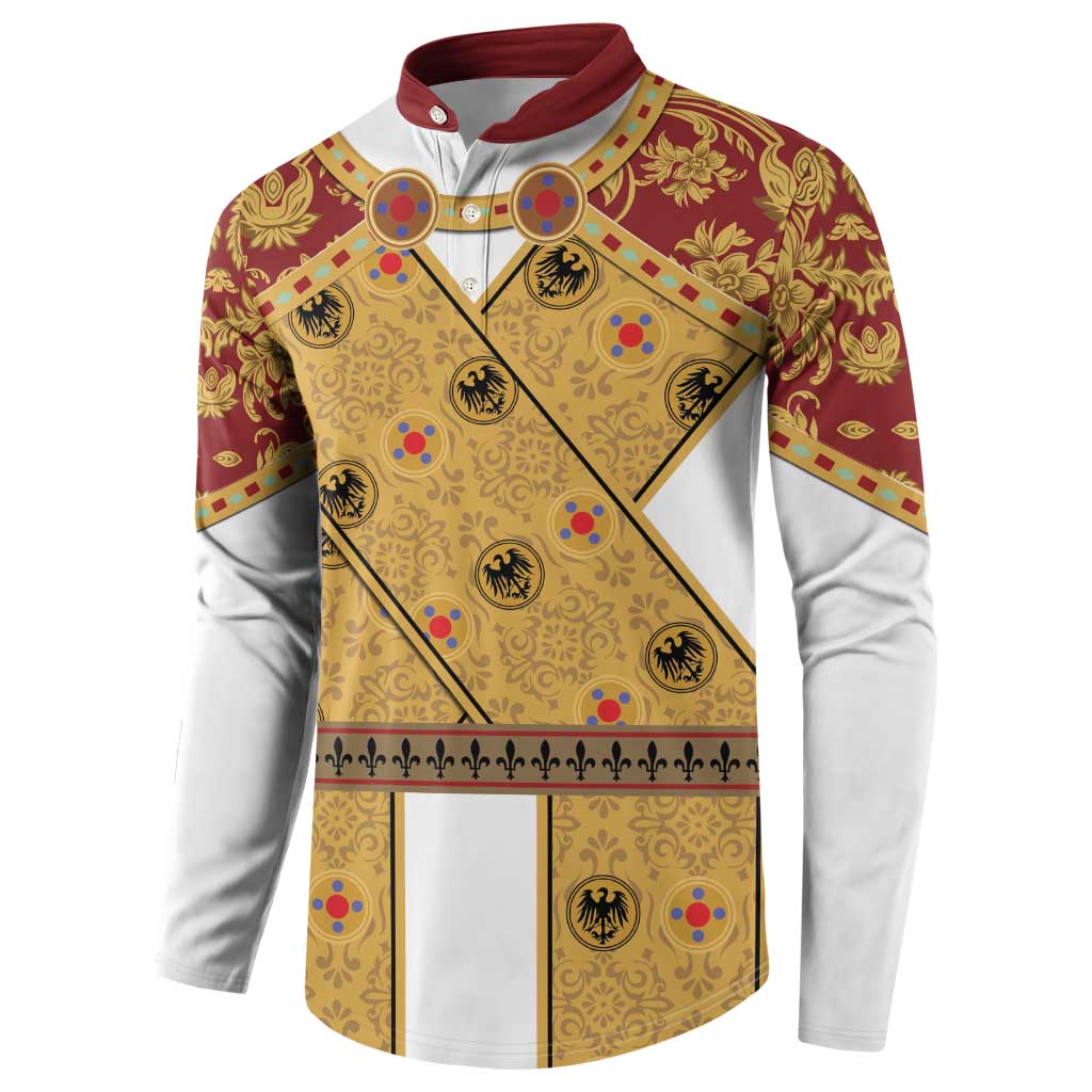 Holy Roman Emperor Costume Button Sweatshirt Eagle Sable