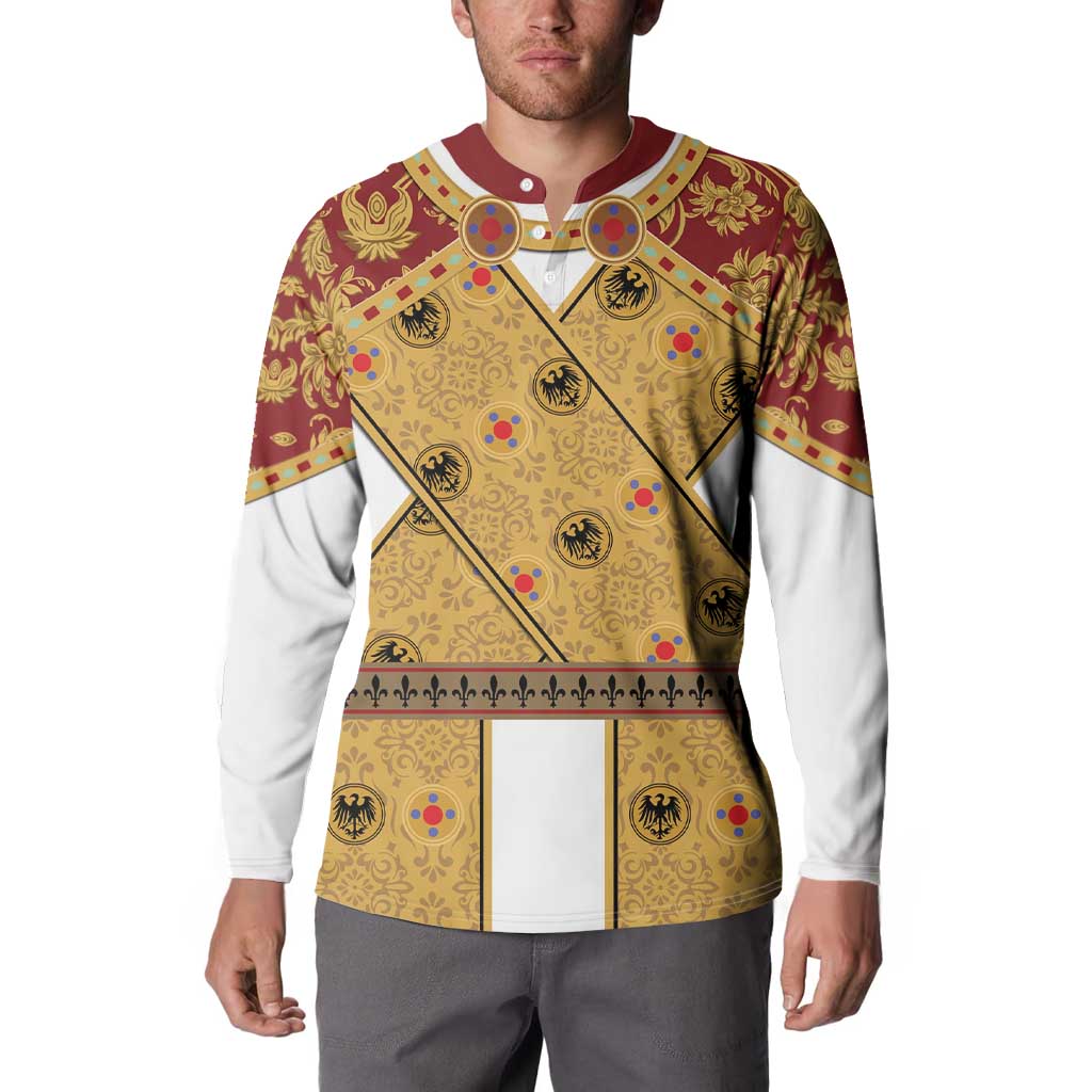 Holy Roman Emperor Costume Button Sweatshirt Eagle Sable