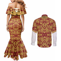 Holy Roman Emperor Costume Couples Matching Mermaid Dress and Long Sleeve Button Shirt Eagle Sable