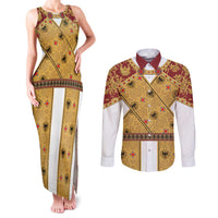 Holy Roman Emperor Costume Couples Matching Tank Maxi Dress and Long Sleeve Button Shirt Eagle Sable