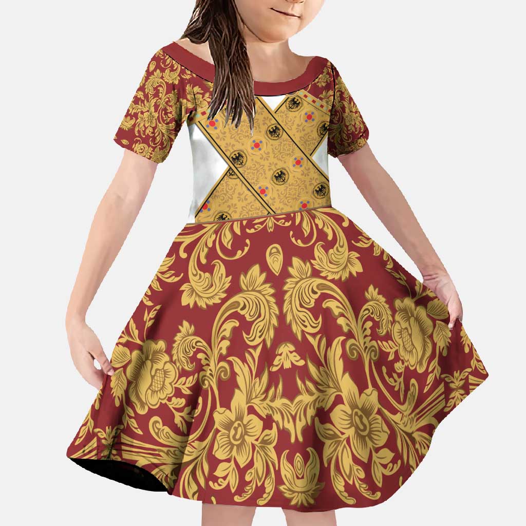 Holy Roman Emperor Costume Family Matching Mermaid Dress and Hawaiian Shirt Eagle Sable