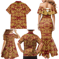 Holy Roman Emperor Costume Family Matching Mermaid Dress and Hawaiian Shirt Eagle Sable