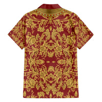 Holy Roman Emperor Costume Family Matching Off The Shoulder Long Sleeve Dress and Hawaiian Shirt Eagle Sable