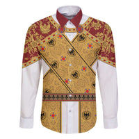 Holy Roman Emperor Costume Family Matching Off The Shoulder Long Sleeve Dress and Hawaiian Shirt Eagle Sable