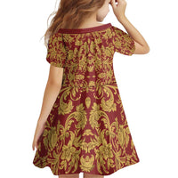 Holy Roman Emperor Costume Family Matching Off Shoulder Short Dress and Hawaiian Shirt Eagle Sable