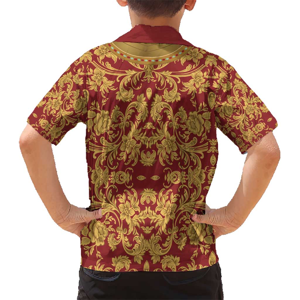 Holy Roman Emperor Costume Family Matching Short Sleeve Bodycon Dress and Hawaiian Shirt Eagle Sable