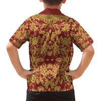 Holy Roman Emperor Costume Family Matching Short Sleeve Bodycon Dress and Hawaiian Shirt Eagle Sable