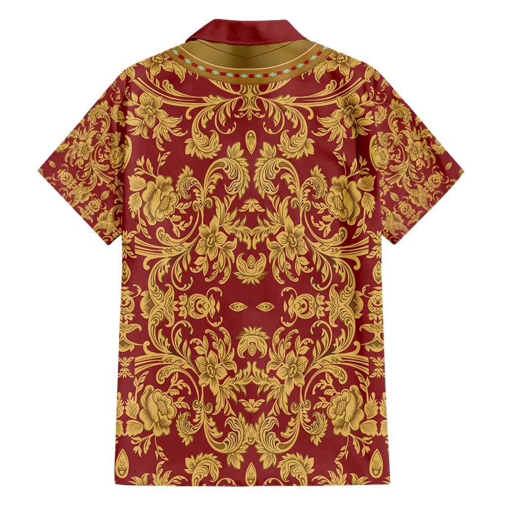 Holy Roman Emperor Costume Family Matching Short Sleeve Bodycon Dress and Hawaiian Shirt Eagle Sable