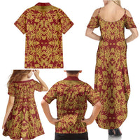 Holy Roman Emperor Costume Family Matching Summer Maxi Dress and Hawaiian Shirt Eagle Sable