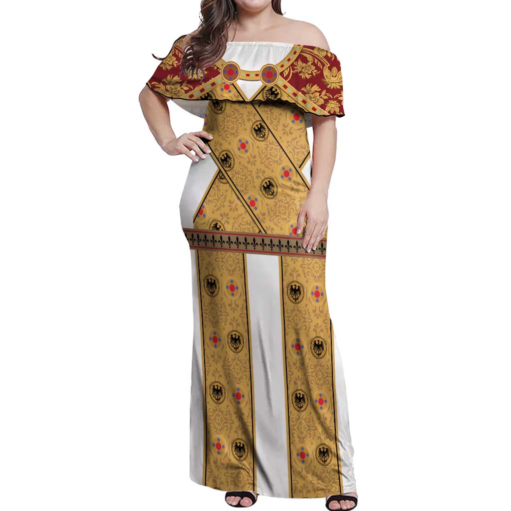 Holy Roman Emperor Costume Off Shoulder Maxi Dress Eagle Sable