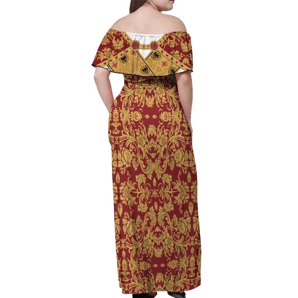 Holy Roman Emperor Costume Off Shoulder Maxi Dress Eagle Sable