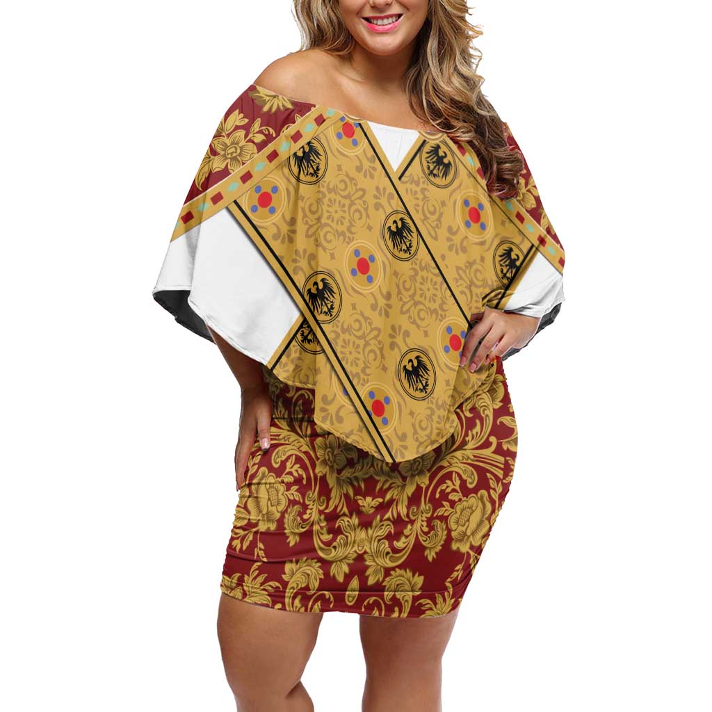 Holy Roman Emperor Costume Off Shoulder Short Dress Eagle Sable