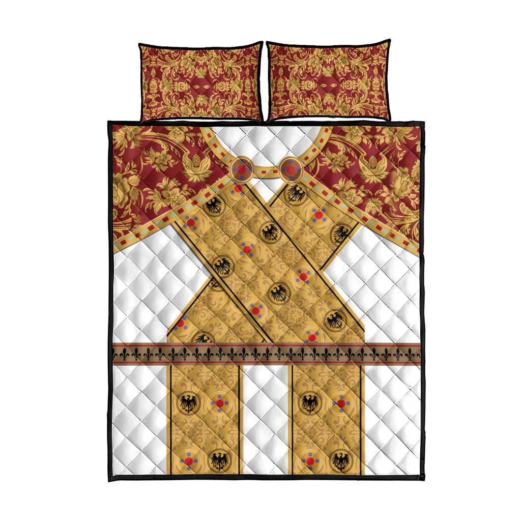 Holy Roman Emperor Costume Quilt Bed Set Eagle Sable