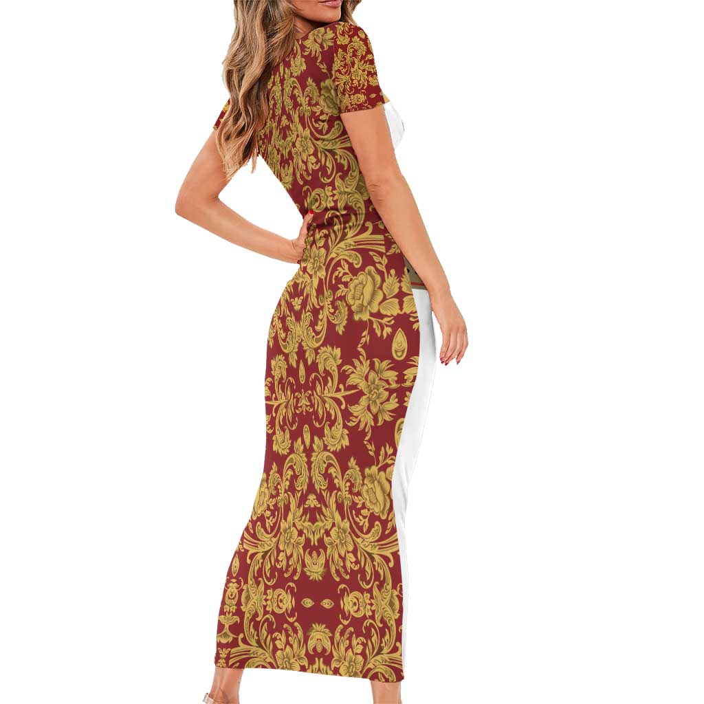 Holy Roman Emperor Costume Short Sleeve Bodycon Dress Eagle Sable