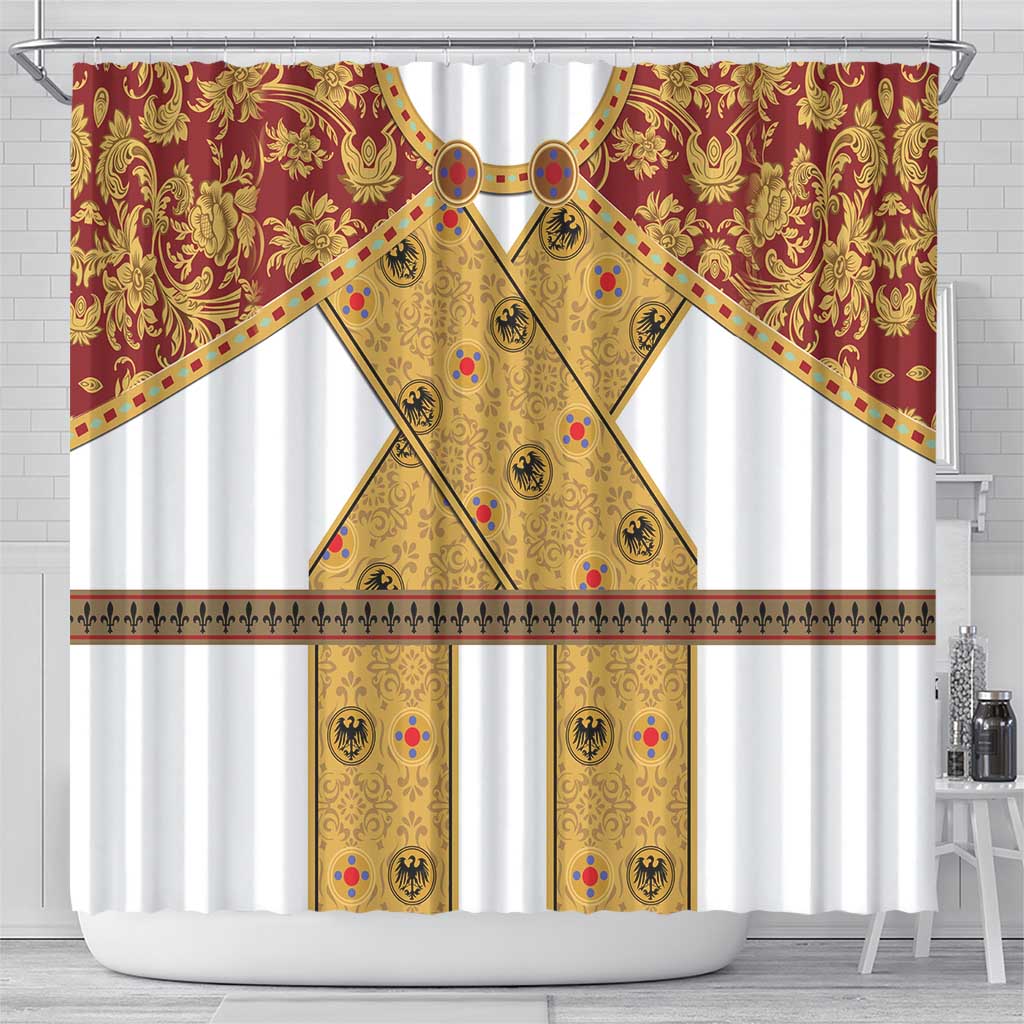 Holy Roman Emperor Costume Shower Curtain Eagle Sable