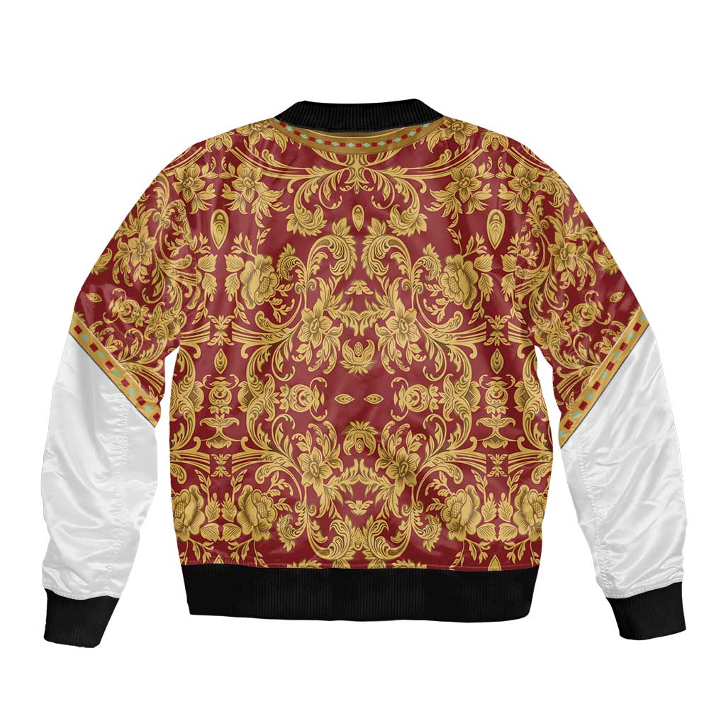 Holy Roman Emperor Costume Sleeve Zip Bomber Jacket Eagle Sable