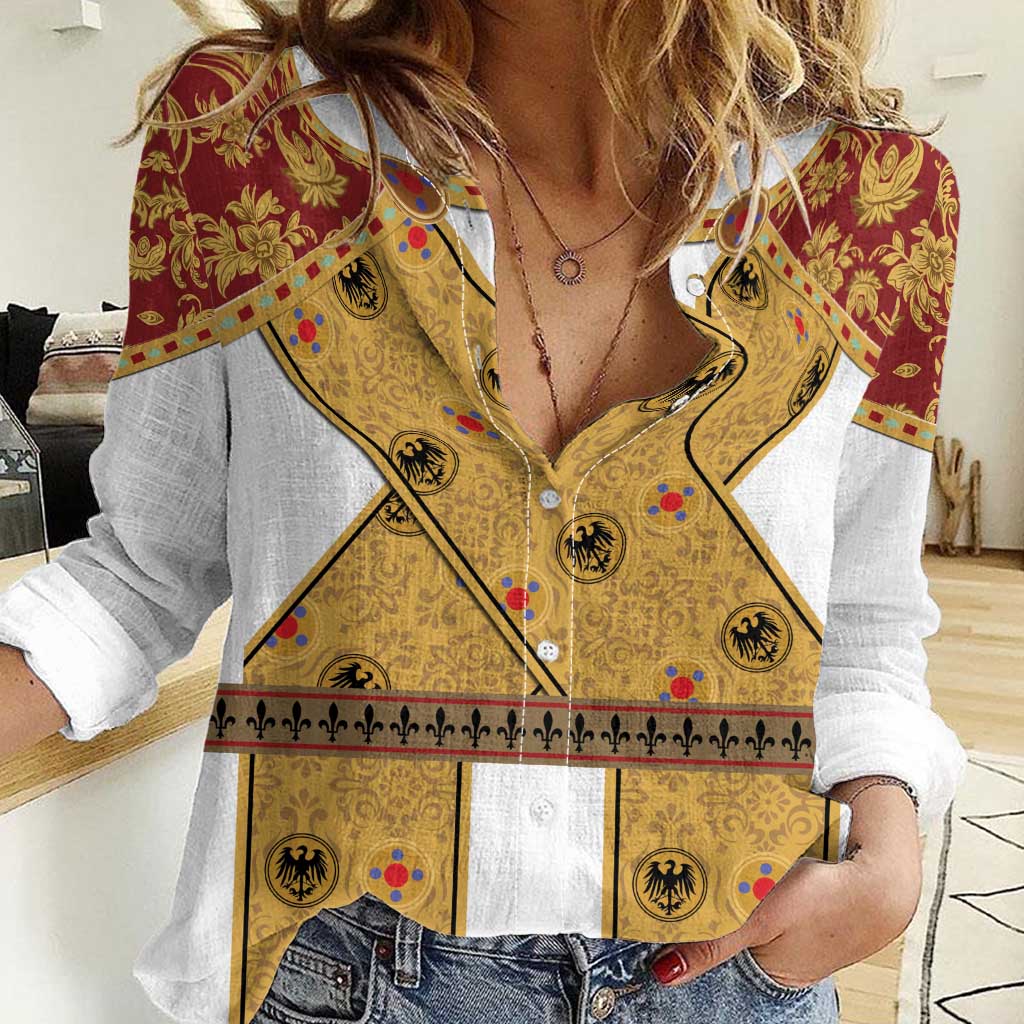 Holy Roman Emperor Costume Women Casual Shirt Eagle Sable