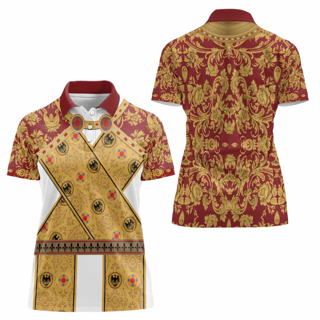 Holy Roman Emperor Costume Women Polo Shirt Eagle Sable